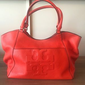 Tory Burch leather red/orange handbag